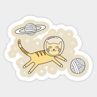 Cat Needs More Space Sticker